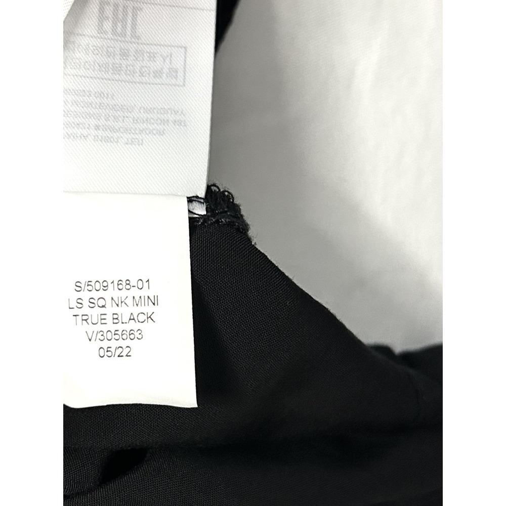 Gap Babydoll Puff Sleeve Smocked Mini Dress 2XL Black Square Neck Milk Maid - Picture 12 of 14